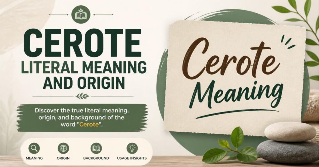 cerote meaning